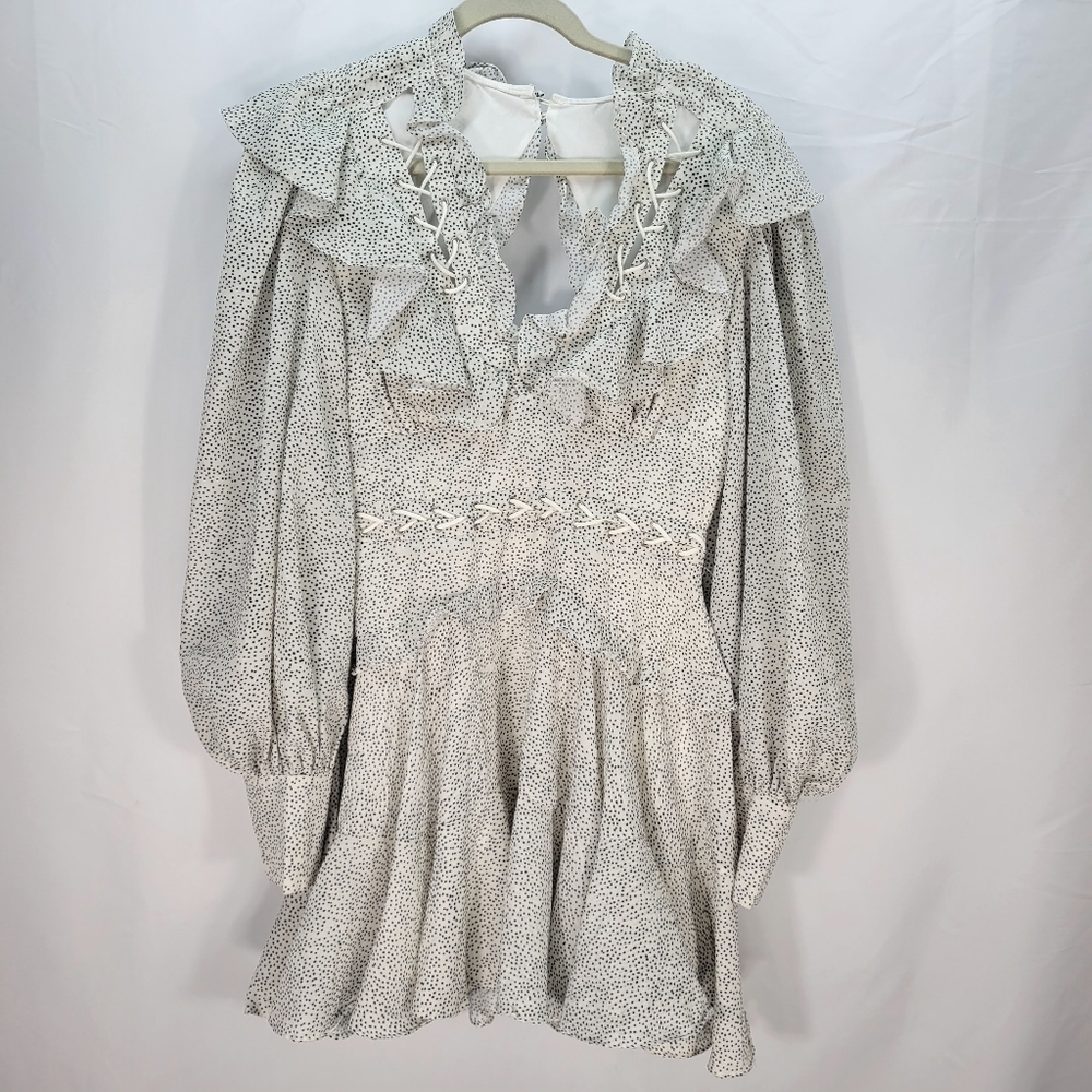 Beulah Ruffled Mini Dress Size Medium - Picture 4 of 14